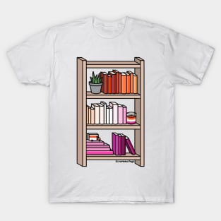 Lesbian Pride Bookcase T-Shirt